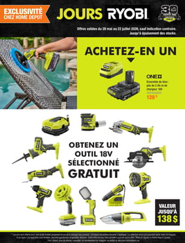 Circulaire Home Depot - Jours Ryobi Circulaire Home Depot - Jours Ryobi